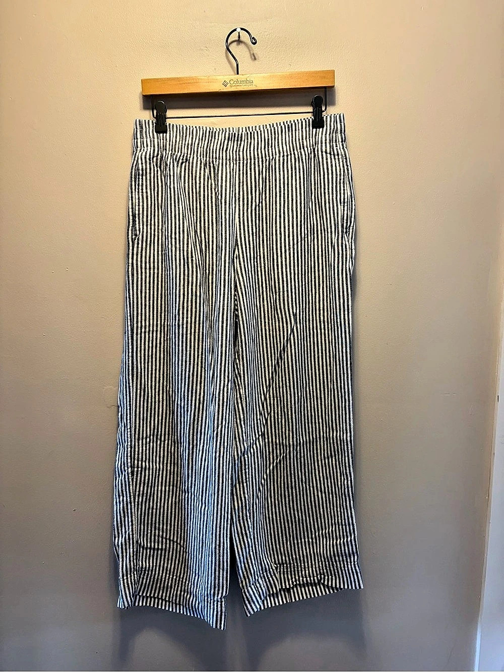 Old Navy High-Rise Wide-Leg Linen-Blend Pants Striped Wide Leg Pants